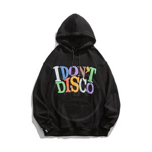 ผ้าคอตตอนโพลีเอสเตอร์สำหรับผู้ชายแห้งเร็วมีฮู้ดผ้าถักซับในมีฮู้ดพิมพ์ลายพัฟแขนยาวสไตล์ลำลองสีพื้น - Product Image 3