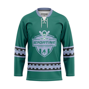 Sublimación Impreso Ecológico Unisex Camisetas de hockey sobre hielo OEM Uniformes de hockey personalizados Poliéster Transpirable Ropa deportiva de secado rápido - Product Image 3