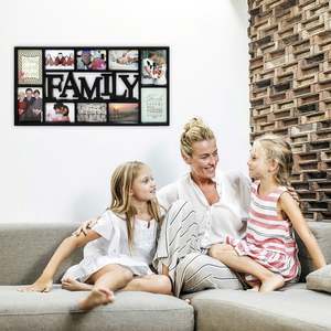 กรอบรูปโลหะสีเงินทรงเรียบง่าย Family XL พร้อมแผ่นอะคริลิค MDF และกระดาษตกแต่ง สองด้าน ขนาดสั่งทำได้ 4x6 5x7 A4 - Product Image 3