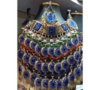 Últimos Diseños Personalizados de Conjuntos de Joyería Nupcial Afgana para Damas, Tendencia Superior, Hechos a Mano, de Acero Inoxidable, para Fiestas - Product Image 2