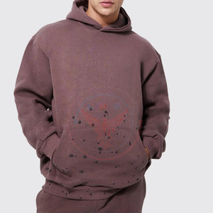 Último Estilo, Nueva Llegada, Conjuntos Deportivos Casuales de Invierno para Hombre, con Capucha, Color Sólido, Estilo Distressed, Hechos de Algodón, Transpirables y Ligeros, Venta al Por Mayor - Product Image 3