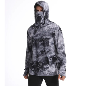OEM ODM Sweat à capuche de pêche pour hommes, combinaisons de pêche respirantes à manches longues, protection solaire, vente en gros de vêtements de protection UV, sweat à capuche - Product Image 5
