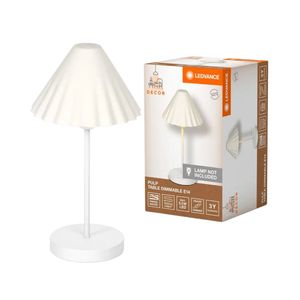 Lampada da tavolo in carta bianca Pulp Decor 1XE27 (Ledvance 837966) - Product Image 2