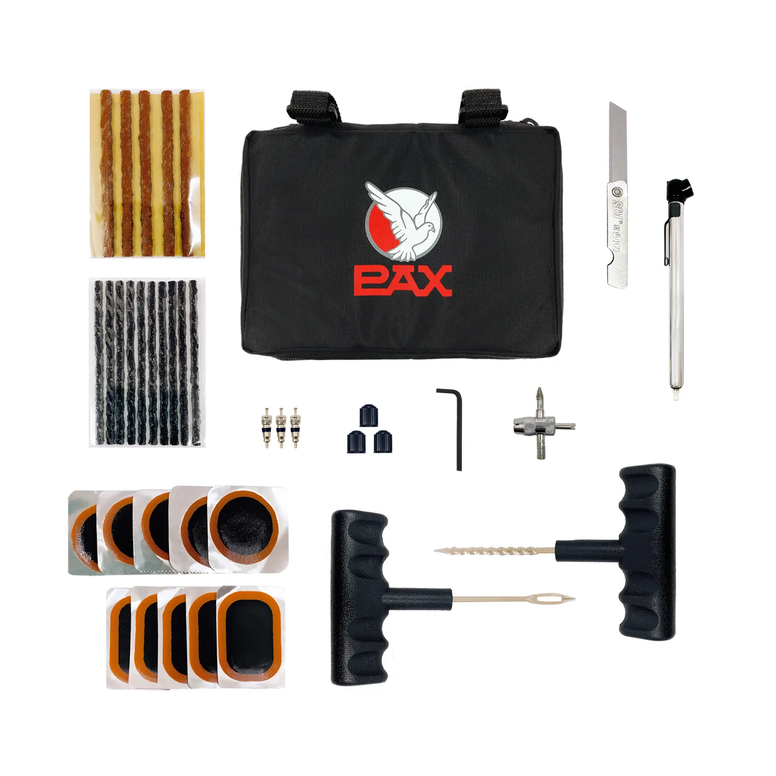 P6209 - 33pcs công cụ sửa chữa lốp xe đạp di động Kit túi công cụ sửa chữa xe đạp Kit