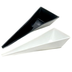 Cuchara de cuentas de plástico Extra grande 6 "negro/blanco uso completo para cuentas y gemas proveedor de herramientas de joyería - Product Image 1