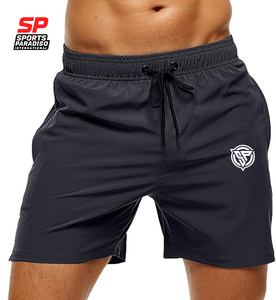 Short de sport respirant à taille élastique et à séchage rapide pour hommes, avec poche pour le fitness et la course à pied - Product Image 1