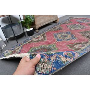 Vintage Turkish Large Area <b>Rug</b> Red Blue Oversized 43x99ft Patchwork Design Wool Viscose Material Latex for Bedside <b>Hallway</b> <b>Rug</b> - Product Image 3