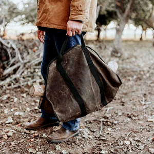 <b>Best</b> Quality <b>Firewood</b> Canvas Wood Carrying Bag Log <b>Carrier</b> Wood Gathering Camping for Woods <b>Firewood</b> Storage CWR-0006 - Product Image 1
