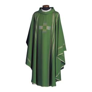 Tenue traditionnelle du Saint Sacrement à coupe large Détail brodé Léger Confort Sacré Unisexe Tissu Mélange Chasuble Robes - Product Image 5