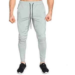 New 2026 Fashion Lightweight Custom Jogger Pants Track Sweatpants Polyester/Cotton Fleece <b>Grey</b> Men Casual Wear - Product Image 1