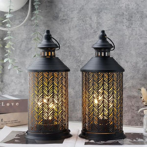 Linterna de decoración moderna para el hogar linterna de diseño de recorte de Metal creativo para Diwali decoración de Navidad linterna portavelas a bajo precio - Product Image 5