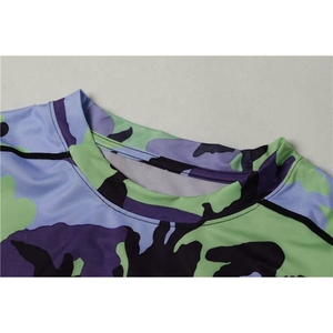 เสื้อรัดรูปลายพรางสำหรับผู้ชาย พิมพ์ลายแบบซับลิเมชั่น ระบายเหงื่อได้ดี ผลิตจากผ้าสแปนเด็กซ์และโพลีเอสเตอร์ เหมาะสำหรับกีฬา MMA - Product Image 4