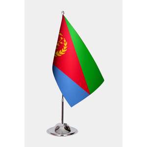 Eritrea Desk <b>Flag</b> Digital Printed 3x5ft Cloth Silk Polyester Plastic Metal <b>Pole</b> <b>for</b> Education Travel Agency Car Display Usage - Product Image 1