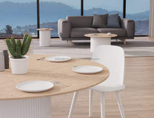 Mesa de Comedor Redonda Moderna de Madera Maciza ARDENA ADT-074 para Hogar, Hotel, Apartamento y Comedores de Villas - Product Image 4