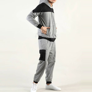 Ropa de invierno con logotipo personalizado para hombre, conjuntos de algodón 100% transpirables duraderos, chándal de talla grande con patrón sólido para uso en exteriores - Product Image 2