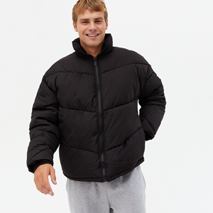Stylish Bubble Puffer <b>Jacket</b> for Women <b>Men</b> Warm Thick Winter Long Sleeves Outerwear Windproof Casual <b>Soft</b> <b>Shell</b> Stand Collar - Product Image 1