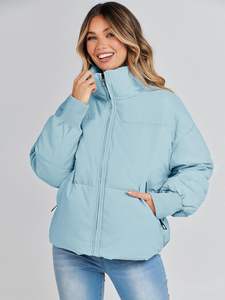 Chaqueta brillante acolchada de invierno personalizada de alta calidad, chaqueta bomber acolchada cálida al por mayor, chaqueta bomber de burbujas - Product Image 5