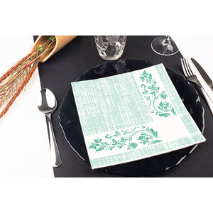 Serviettes imprimées Venecia Aquamarine 48x48cm Bambulux Eco 240 pièces B2B - Product Image 1