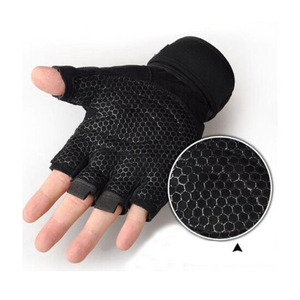 Venta caliente Entrenamiento de gimnasia Deportes Fitness Guantes de levantamiento de pesas Soporte de muñeca Guantes de levantamiento de pesas de 2 piezas - Product Image 6