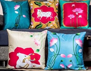 Home Decor 16 X 16 Festival Diwali Indian Decor <strong>Brocade</strong> Silk Cushion Cover Boho Decorative <strong>Pillow</strong> Case Gifting Item Housewarming - Product Image 2