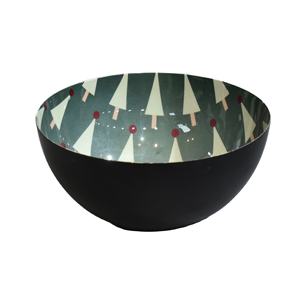 Cuenco para servir con diseño de árbol de Navidad de lujo, fabricante indio, artículos de cena de cocina de Metal para fiestas de Navidad - Product Image 1