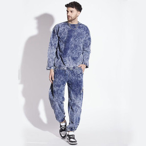 Nouvelle mode Ensembles de survêtements 2 pièces délavés à l'acide pour hommes Survêtement pour couples vierge avec logo personnalisé pour l'hiver - Product Image 2
