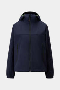 Veste Leska Softshell pour femmes bleu foncé de qualité supérieure personnalisée Prix d'usine Manches complètes et vestes d'extérieur coupe-vent pour femmes - Product Image 6