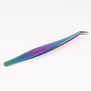 Juego de 4 pinzas para pestañas y cejas de acero inoxidable para aplicación de maquillaje de precisión Juego de herramientas para pestañas - Product Image 3