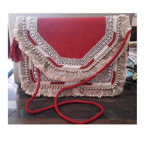 Indian Handcrafted Beaded Evening Clutch Bags Direct Factory Transfer Wedding Clutch Bags <b>Handbag</b> Bohemian Messenger Bag - Product Image 2
