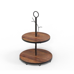 Bol à salade et à fruits en bois naturel fabriqué à la main avec support en fer bol à pâtes de table pour la décoration intérieure pour les mariages et le ramadan - Product Image 6