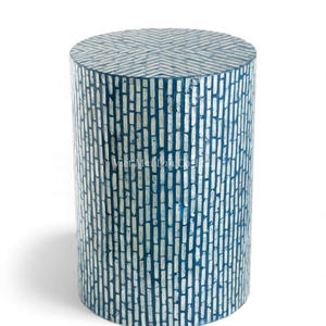 Taburetes de Nácar Premium, Muebles Elegantes con Incrustaciones de Concha Hechos a Mano para Decoración de Interiores - Product Image 1