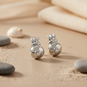 Pendientes de Plata Modernos para Mujer con Circonita Cúbica Transparente Corte Princesa, Joyería de Oro Blanco y Dorado para Compromiso, Piedra Principal Circonita - Product Image 3