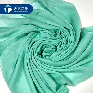 cheap 100% polyester spun twisted voile fabric width 44/45" for scarf and sari 50s*50s grey fabric /dyed hijab fabric