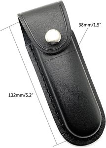 Handmade Full Grain Leather EDC Pocket Knife Sheath Custom Logo and OEM Support Handcrafted Leather Knife Sheath - Product Image 4