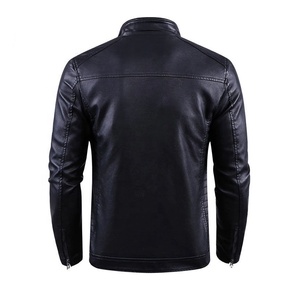 ขายส่งแฟชั่นผู้ชายเสื้อหนังหนัง PU คุณภาพสูงผู้ชายเสื้อหนัง - Product Image 5