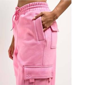 Pantalones Cargo de Cintura Media para Mujer, Moda Urbana, 100% Algodón, Transpirables, de Secado Rápido, con Cierre de Cordón, Casuales, de Alta Calidad, ODM - Product Image 1