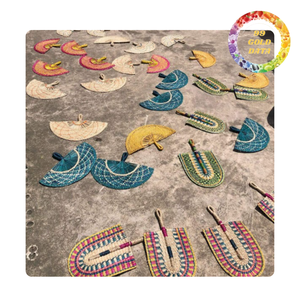 Abanico de mano hecho de algas marinas | Artículo ecológico para regalo y decoración del hogar | Origen de Vietnam - Product Image 3