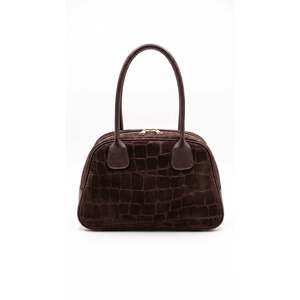 Bolso Estructurado en Gamuza Estampada Genuina y Cuero Dollaro - Hecho en Italia - Art. 26149 - Product Image 6