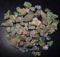 Opale de feu éthiopienne 100 % authentique, pierre brute certifiée GIA, qualité AA+ supérieure, pierre verte en vrac pour la fabrication de bijoux