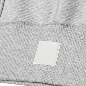Sudadera con Capucha Gris para Hombre, Cierre de Cremallera, Corte Regular, Color Sólido, Informal, con Bolsillo Delantero, para Otoño 2027 - Product Image 4