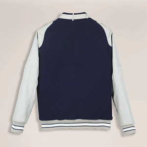 Veste universitaire en laine pure matelassée style rue principale automne 2025, patchs en chenille personnalisés, veste de baseball universitaire - Product Image 6