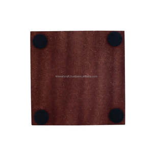 Posavasos redondos de madera de acacia y resina de aspecto creativo fantástico para té, café, bebidas, posavasos de madera de resina para la venta caliente - Product Image 5