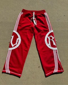 Pantalon de survêtement léger de haute qualité logo brodé personnalisé lâche en détresse broderie taille élastique chaud Relax Fit pantalon de survêtement - Product Image 5