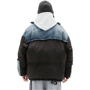 Veste d'hiver unisexe matelassée en jean personnalisée, imperméable, écologique, à capuche, coupe-vent, fabriquée par un fabricant OEM - Product Image 6
