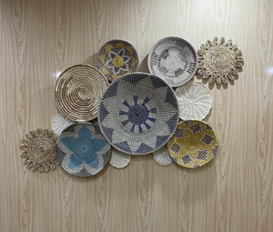 ชุดเวียดนามตกแต่งหญ้าทะเลขนาดใหญ่แขวนผนังพัดลมตกแต่งร้อน2022 | สีอบอุ่นและเย็น - Product Image 3