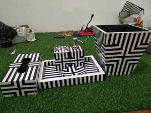 Elegante conjunto de baño con incrustaciones de concha de madreperla, accesorios de tocador hechos a mano para uso de lujo en el hogar, hotel y restaurante - Product Image 2