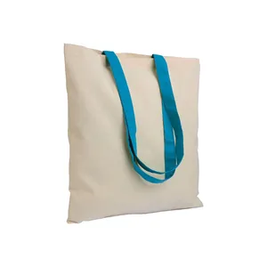Borse Tote Personalizzate in Cotone Naturale con Manici Colorati - Gadget Promozionali Personalizzabili - Product Image 1