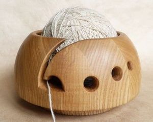 Vintage style wooden yarn <b>bowl</b> lightweight portable natural polish rosewood made tangle free <b>knitting</b> wooden yarn <b>bowl</b> - Product Image 4