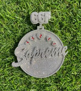 5 Piezas de Dijes Clásicos Redondos de Diamantes Reales con Letra Personalizada, Chapados en Oro Blanco de 14K sobre Plata de Ley, para Hombres, Fiestas - Product Image 5