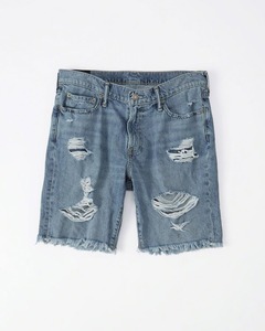 Hot Summer <b>High</b> Quality <b>Jeans</b> Breathable Fit Baggy <b>Jeans</b> <b>Short</b> Dark Denim <b>Shorts</b> with Pocket for Men - Product Image 5